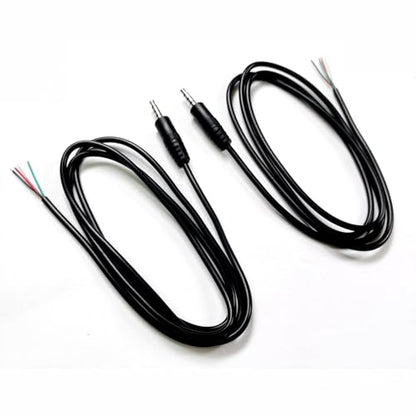 2-Pack 3.5mm 4 Pole Male Plug to Bare Wire Audio Cable Repair 96cm