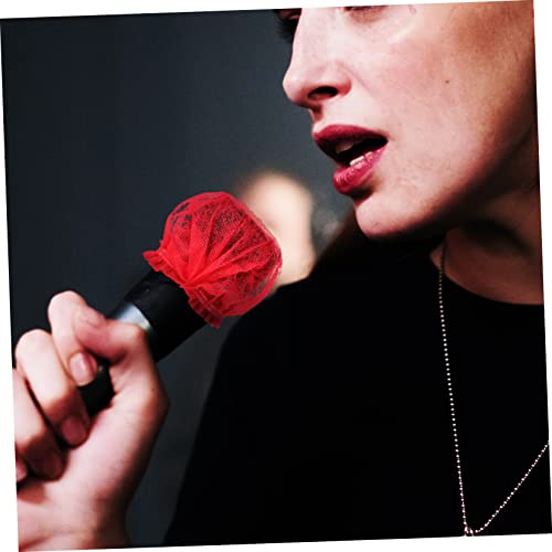 Totority 100pcs Non-woven Microphone Covers Disposable Mic Shield Windscreen Protection for Ktv
