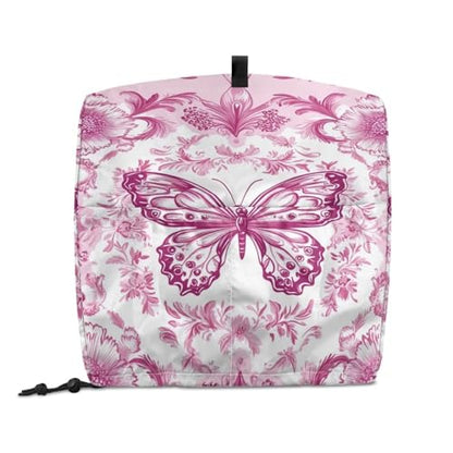 Stand Mixer Dust Cover, Stand Mixer Cover with Multi Pockets for Women Fashion Printed Coffee Maker Dust Cover Stand Mixer Protective Cover Pink Butterfly - color: Pink Butterfly, size: S
