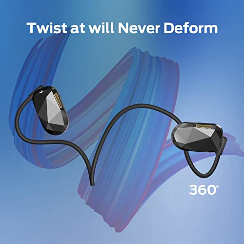 Monster Aria Air Conduction Headphones, Open Ear Wireless Bluetooth Headset, Lightweight Sport Headphones with ENC Clear Talk, 8H Playtime for Running, Cycling, Hiking, Driving(Black