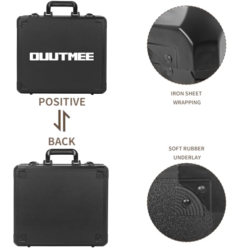 15 Inch Carrying Case with Customizable Pre-Diced Foam | Aluminum Case, Aluminum Alloy Sturdy Build, Storage Case for Microphone, Equipment, Camera, Tools, Recorder, etc - size: 15x13x6 Inch