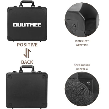 15 Inch Carrying Case with Customizable Pre-Diced Foam | Aluminum Case, Aluminum Alloy Sturdy Build, Storage Case for Microphone, Equipment, Camera, Tools, Recorder, etc - size: 15x13x6 Inch