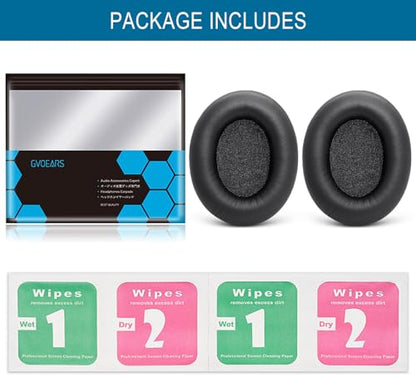 GVOEARS Premium Replacement Ear Pads for HyperX Cloud 1/2/3/Pro - Black | Also for Core/Alpha/Alpha S/Alpha Pro/Flight/Flight S/Stinger, CloudX Stinger Headset & More