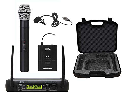 Audio 2000S XLR Wireless Microphone System with Body-Pack, Lavalier, and Receiver