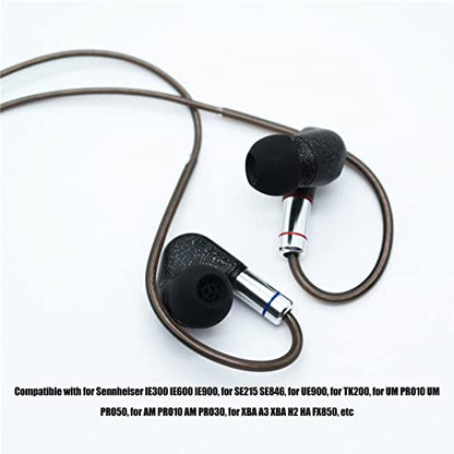 Earphone Upgraded Cable Replacement, MMCX to 3.5mm Silver Plated Copper Core Headphone Cable, for IE300 IE600 IE900 SE215 SE846