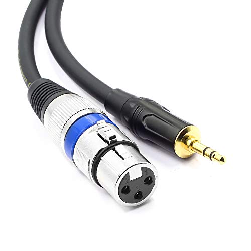 XLR to 3.5mm (1/8 inch) Stereo Microphone Cable for Camcorders, DSLR Cameras, Computer Recording Device and More - 15ft - size: 15 Feet