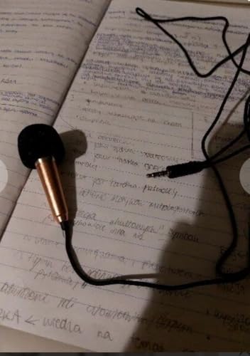 Sellvia Compact 3.5mm Stereo Mini Microphone - Omnidirectional, Dual Channel, Plug-and-Play for Voice Recording, Karaoke, Video Conference