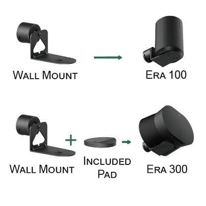 ynVISION.DESIGN Wall Mount for Sonos Era 100, 100 SL, 300, 2 Pack, Black | Adjustable brackets that tilt, swivel, and rotate for flexible speaker placement, Compatible with ERA 100, 100 SL, or 300