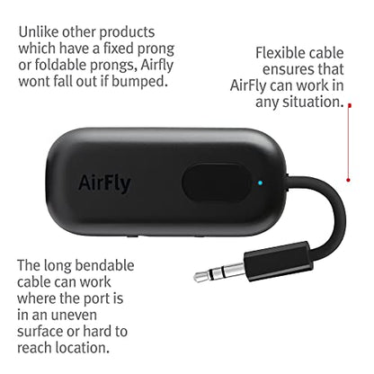 Twelve South AirFly Pro, Bluetooth Wireless Audio Transmitter, Black - color: Black, style: AirFly Pro