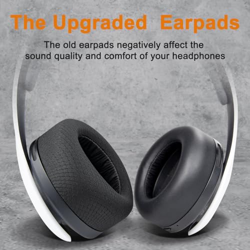 SOULWIT Earpads for Sony Pulse 3D (PS5) Wireless Headset, Ear Pads Cushions with Noise Isolation Foam - MF Black