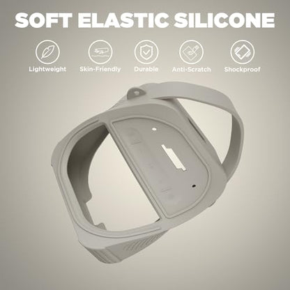 for Bose SoundLink Micro Speaker (2nd Gen) Case with Lanyard&Carabiner,Anti-Scratch Portable Silicone Protective Cover Compatible with Bose SoundLink Micro Portable Bluetooth Speaker (2nd Gen) (Gray) - color: Gray
