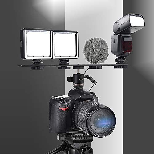 UTEBIT 11 inch Flash Bracket, Straight Flash Brackets with 1/4'' Hot Shoe - size: 11 inch (Metal)