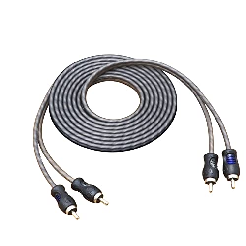 RECOIL RCI29 9ft 2-Channel RCA Audio Cable Twisted Pair Noise Reduction | 100% Oxygen Free Copper - style: 9ft 2-Channel RCA