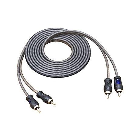 RECOIL RCI29 9ft 2-Channel RCA Audio Cable Twisted Pair Noise Reduction | 100% Oxygen Free Copper - style: 9ft 2-Channel RCA