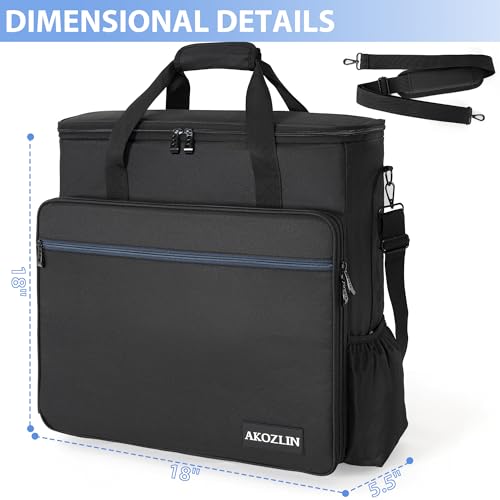 AKOZLIN Padded Mixer Gig Bag DJ Controller Travel Shoulder Bag18 X18 X5.5 DJ Mixer Case - size: 18"X 5.5"X 18"