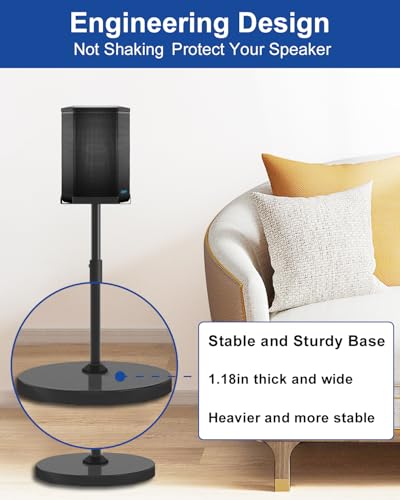 Pack of 2 Height Adjustable Speaker Stand for Bose S1 Pro/S1 Pro Plus Floor Stand, Extends 45" to 54", Holds up to 20LBS, Heavy Duty Speakers Stands for Bose, with Screws