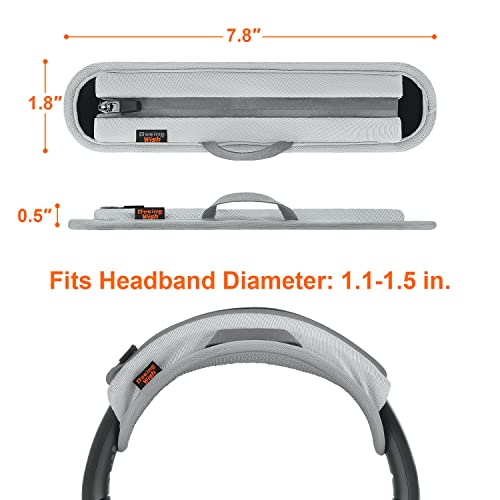 Universal Replacement Headphone Headband Cover, Headband Cushion Pad Cover Compatible with Sony, Bose, Beats, JBL Head Band Protector for Noise Canceling Stereo Headset (Silver Grey) - color: Silver Grey
