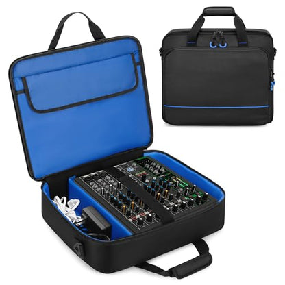 PGmoon Mixer Travel Bag Compatible with Mackie ProFX12v3/ProFX10v3 | Audio Mixer Carrying Case with Multi-Pockets for Mics, Cables and More Equipment (Patented Design)