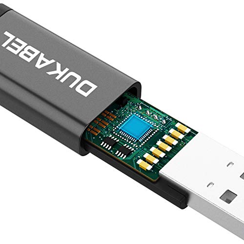 USB Headphone Adapter, External Sound Card for PC, PS4, PS5-25CM / 2Pack | TRRS-Mic Supported, DAC Chip, 16bit/48KHz, Compatible with Windows, PC, Laptop, Mac, Linux, Desktops, PS4, PS5 - size: 9.9 inch / 2-Pack