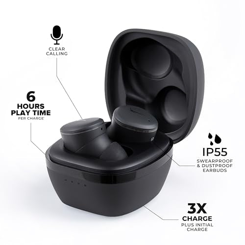Altec Lansing - Wireless Sport Earbuds, Waterproof, Bluetooth - color: Black