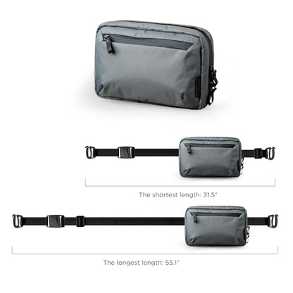 ALPAKA Elements Tech Case Tech Pouch 2.1L 케이블 백 그레이 X-Pac VX21 | 내후성 원단, YKK 아쿠아가드 지퍼, 탈착식 어깨끈, 전자 제품 및 액세서리에 이상적 - color: 회색.