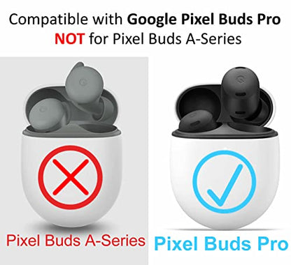A-Focus [6 Pairs] Pixel Buds Pro 【 Memory Foam & Silicone 】 Ear Tips, Soft Replacement Comfortable Earbuds Eartips Gel Compatible with Google Pixel Buds Pro 126724 Black