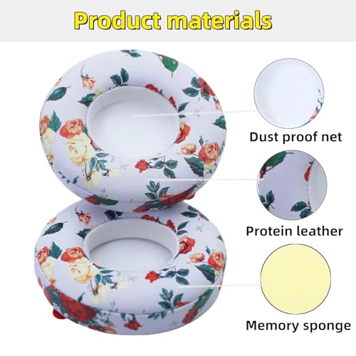 Earpads for Beats Solo 3 & Solo 2 On-Ear Headphones - ICY White | Fit for Beats Solo 3/Solo 2 Wired/Wireless A1796/B0534 Headphone, Dust Proof Protein Leather Cushions with Memory Foam Covers - color: Icy White
