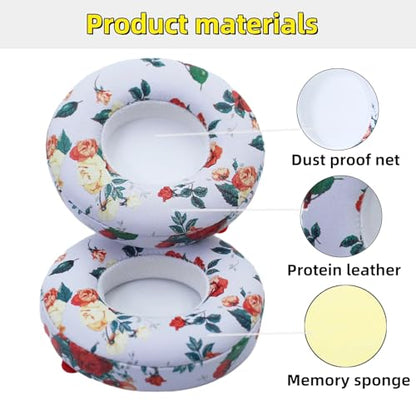Earpads for Beats Solo 3 & Solo 2 On-Ear Headphones - ICY White | Fit for Beats Solo 3/Solo 2 Wired/Wireless A1796/B0534 Headphone, Dust Proof Protein Leather Cushions with Memory Foam Covers - color: Icy White