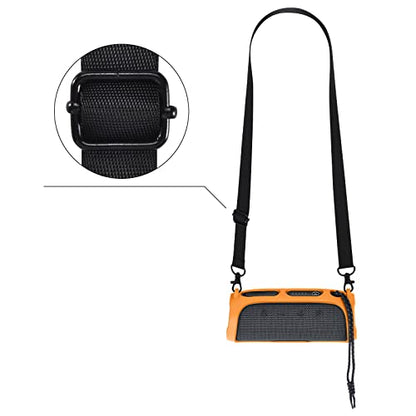 Silicone Protective Cover Frame Case Skin for JBL FLIP Essential 2 Bluetooth Speaker Shell Sleeve Hand Bag Shoulder Case Box Accessories - color: Orange