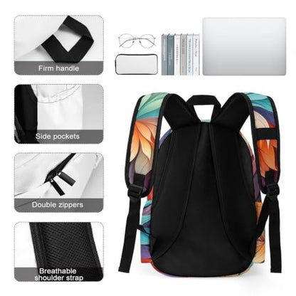 Travel Backpack for Women Men Carry On Backpack Coffee Collection Laptop Bag Lightweight Casual Daypack - color: Colorful Background Pattern