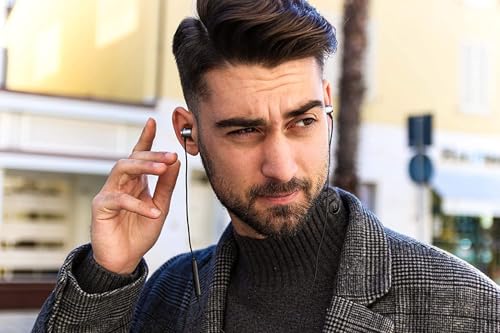 LUDOS Clamor Wired Earbuds in-Ear Headphones, 5 Years Warranty, Earphones with Microphone, Noise Isolating Ear Buds, Memory Foam for iPhone, Samsung, School Students, Kids, Women, Small Ears - Grey - color: Grey, style: 3.5 mm