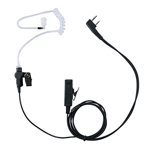 2-Wire Tube Earpiece Compatible with Baofeng UV-5R Kenwood TK-3360