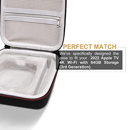 LTGEM EVA Hard Case for 2022 Apple TV 4K Wi‑Fi with 64GB Storage (3rd Generation) - Travel - Protective Carrying Storage Bag