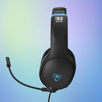 Turtle Beach Airlite Fit Wired Gaming Headset for Nintendo Switch 2, Lite | Works with Nintendo Switch OLED, Flip-to-Mute Mic, Comfortable Ear Cushions, 40mm Speakers, Lightweight, Charcoal Blue & Red - color: Charcoal Red/Blue
