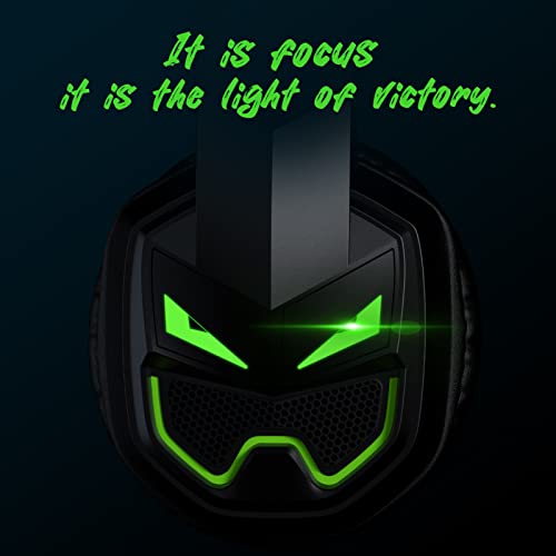 EKSA Fenrir S Gaming Headset for Xbox Series X/S,Xbox One,PS5,PS4,PC,Switch | Headphones with Noise Cancelling Microphone, Comfortable Ear Pads, 50 mm Drivers, RGB Light, One Key Control - Birthday Gift