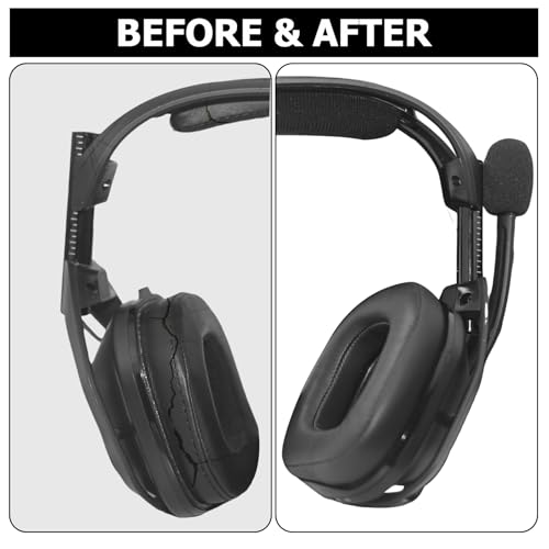 A50 Mod Kit – Replacement Ear Cushions and Headband Kit for Astro A50 Gen 4 / Gen 5 Headset, High-Density Noise-Isolating Foam with Added Thickness, Comfort Upgrade (Black) - color: Black