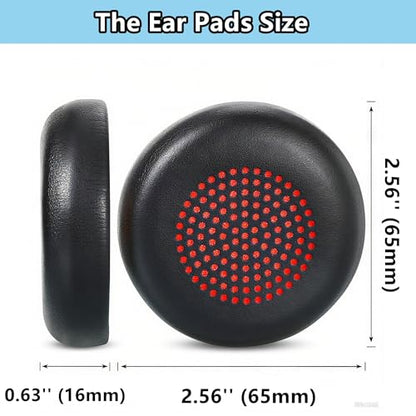 Savi 8220 Earpads Replacement for Plantronics Savi 8210/8220/ 8200 Headset | Ear Pads Cushions Protein Leather High-Density Foam - Black