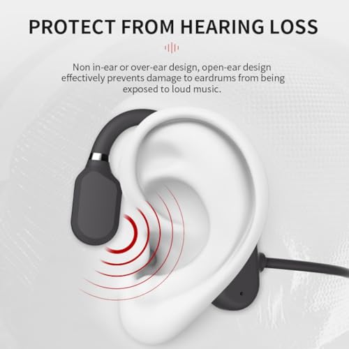 Open Ear Headphones with mic Bluetooth 5.0 for Sport Running Jogging Cycling Hiking with Long Battery Life Lightweight and Comfortable