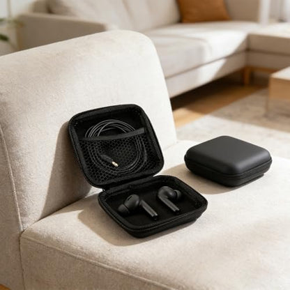 Portable Protective Case for Mini Audio Accessories–Shockproof,Water-Resistant,with Soft Lining to Avoid Scratches - color: Black