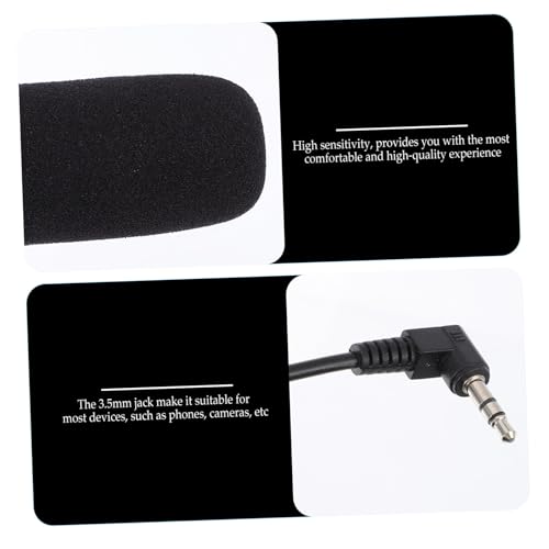 Mikinona Digital Camera Microphone High-Sensitivity Recording Mic for DSLR and Smartphone Interviews Photography with Stereo Plug Condenser Mic for Sound Recording