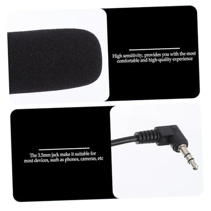 Mikinona Digital Camera Microphone High-Sensitivity Recording Mic for DSLR and Smartphone Interviews Photography with Stereo Plug Condenser Mic for Sound Recording