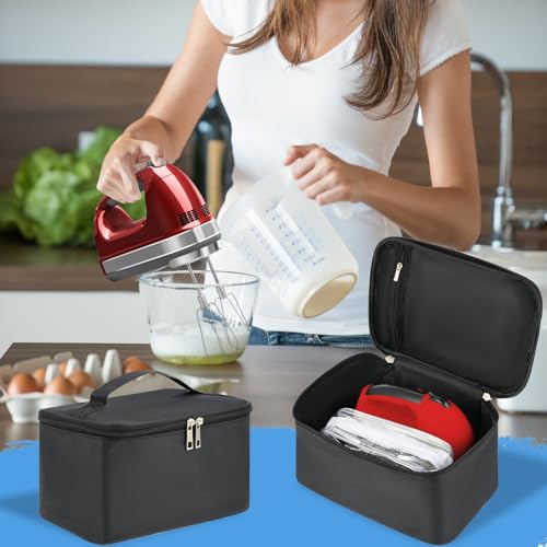Digital Hand Mixer Carrying Bag for KitchenAid,Carrying Bag with Handle for Kitchen Aid 5/6/ 7/9 Ultra Power Speed Hand Mixers,Portable Travel Storage Case for Kitchen Aid Mixer Accessories(Box Only)