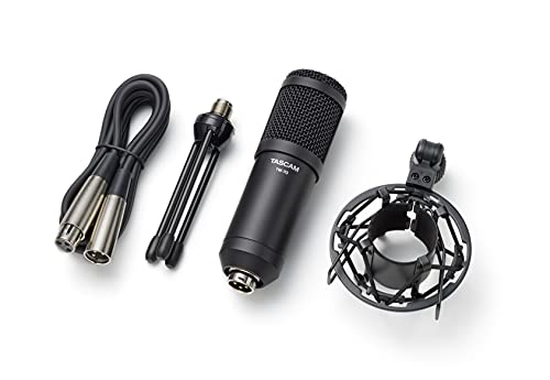 Tascam Dynamic Microphone for Broadcast Microphone for Professional Podcasting and Live Streaming (TM-70), Black | For Broadcast Microphone for Professional Podcasting and Live Streaming (TM-70)