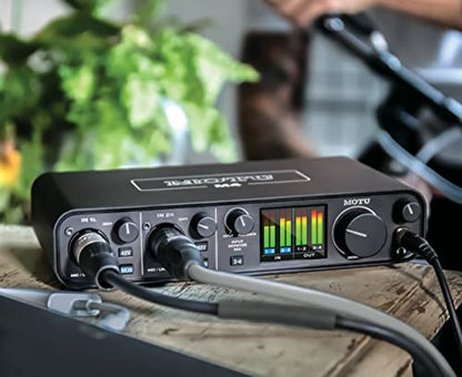 Motu M4 4x4 USB-C Audio Interface | Recording, mixing and podcasting with 4x4 USB-C connectivity, MIDI I/O and low latency monitoring