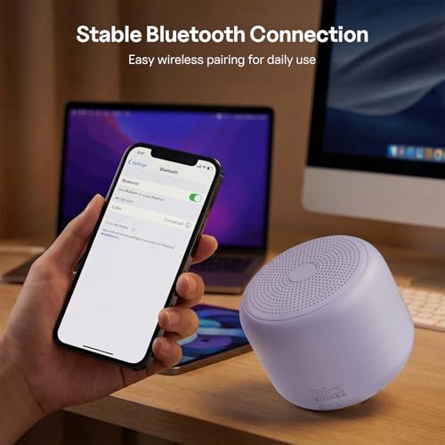Bobtot Portable Bluetooth Speakers with Strap Mini Speaker, Pruple - color: Purple