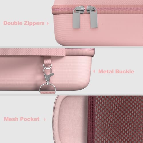 ProCase Hard Case for Bose SoundLink Flex 2nd/1st Gen Speaker - Pink | Hard Travel Storage Case with Mesh Pocket, Shoulder Strap and Carabiner for Bose SoundLink Flex 2nd/1st Gen Speaker - color: Pink