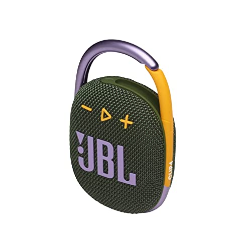 JBL Clip 4: Portable Speaker with Bluetooth, Built-in Battery, Waterproof and Dustproof Feature - Green (Renewed) - color: Green