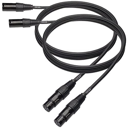 CNCESS 4-Pin XLR Male to Female Balanced Extension Cable, 6 ft, 2-Pack - size: 6 Feet, 2-Pack
