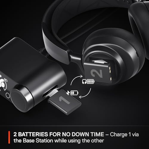 SteelSeries Arctis Nova Pro Wireless Xbox Multi-System Gaming Headset - Premium Hi-Fi Drivers - Active Noise Cancellation Infinity Power System - Stealth Mic - Xbox, PC, PS5, PS4, Switch, Mobile - color: Black, style: Xbox