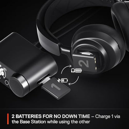 SteelSeries Arctis Nova Pro Wireless Xbox Multi-System Gaming Headset - Premium Hi-Fi Drivers - Active Noise Cancellation Infinity Power System - Stealth Mic - Xbox, PC, PS5, PS4, Switch, Mobile - color: Black, style: Xbox